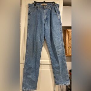 Lee dungarees Men's Light Blue Relaxed carpenter Jeans size 34x36